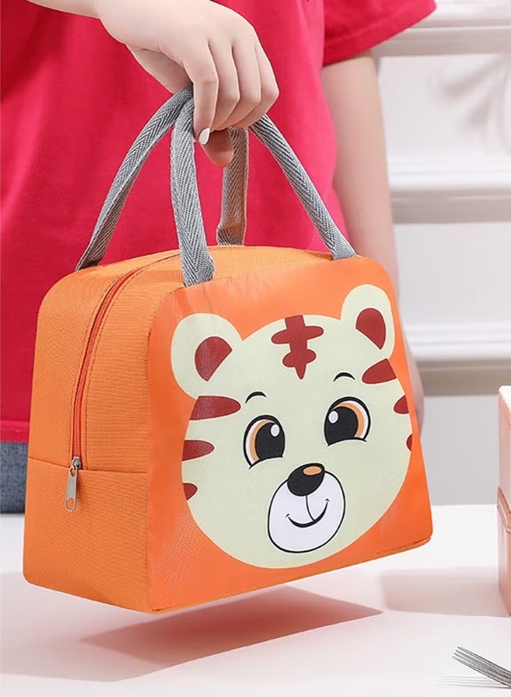 Insulated thermal lunchbox for kids – Waterproof school lunch bag – Large capacity – Cute cartoon design – Sturdy metal zipper - Image 1
